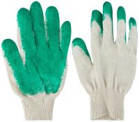 Перчатки вязаные с резиновой заливкой наладонника х/б 12470