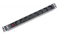 Блок евророзеток для 19дюйм шкафов 10А PDU-8P 8 розеток CABEUS 2402c
