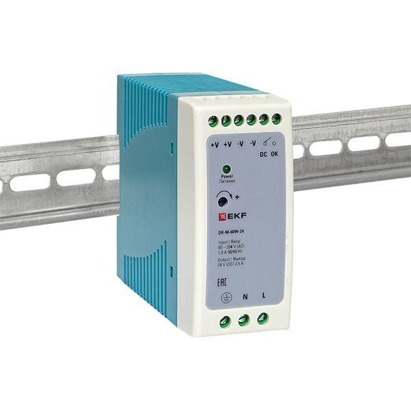 Блок питания на DIN-рейку 60Вт 220В AC/24В DC постоянного тока EKF DR-M-60W-24