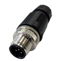 Разъем М12 5B штыревой пайка пластик. прямой резьба PG7 каб. часть СЦМ120022-05B СТЭЗ 185200167