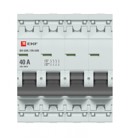 Выключатель нагрузки 4п 40А ВН-63N PROxima EKF S63440