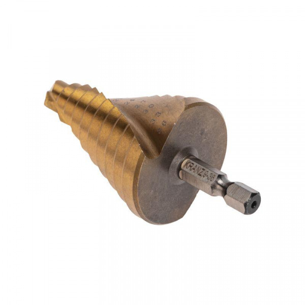 Сверло по металлу ступенчатое 9.0-36.0мм "ТИТАН" Kranz KR-12-6614